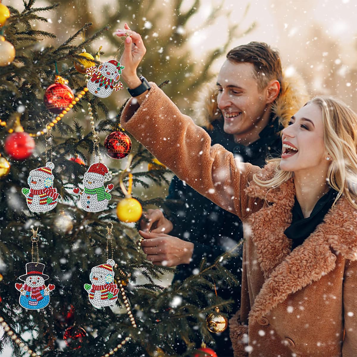 HASTHIP Christmas 5D Diamond Painting Keychain Decorative Accessories Christmas Diamond Painting Pendant Snowman Keychain Home Key Student Bag, Christmas Gifts HASTHIP Christmas 5D Diamond Painting Keychain Decorative Accessories Christmas Diamond Painting Pendant Snowman Keychain Home Key Student Bag, Christmas Gifts